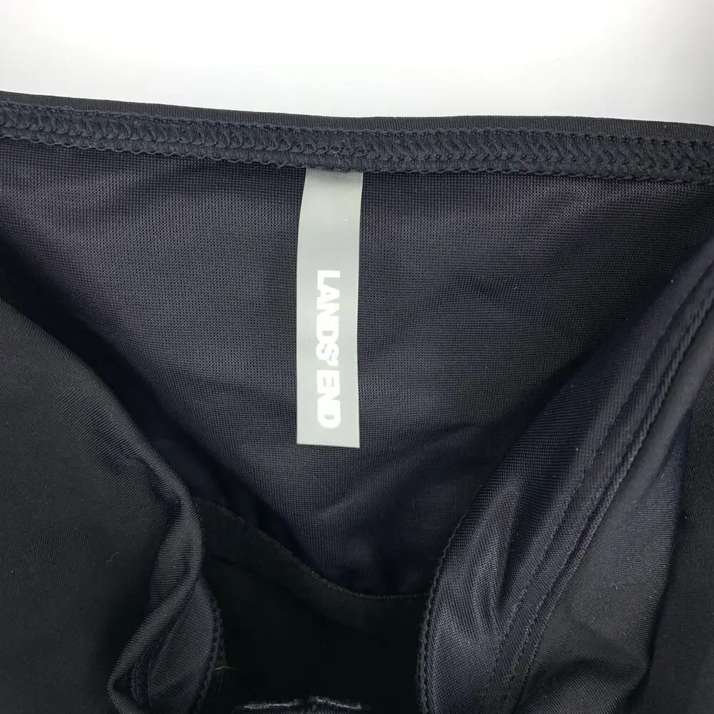 Lands' End Swimwear Women's Size 26W Tankini Top Cross Front Black
